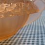 pink glass bowl Image 2