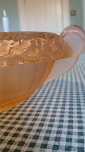 pink glass bowl