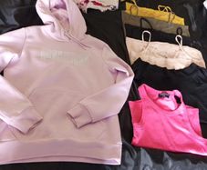 Girls Hoodie XS New, Tops 38 New, shorts XS
