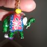 Hand Painted Indian Elephant Key Rings x 2 for Sale Image 3
