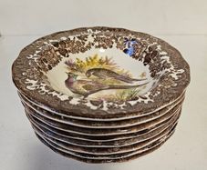 Palissy Royal Worcester Game Series Dessert Bowls x 8