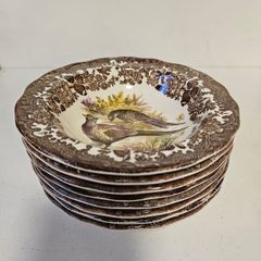 Palissy Royal Worcester Game Series Dessert Bowls x 8