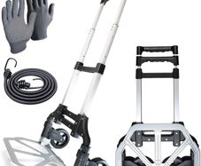 NEW SALE Heavy Duty Folding Hand Truck Aluminium Trolley Multi Purpose Barrow Sack Hand Truck 80KG Load Capacity