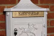 Aluminium Post Box Wall Mounted White D2433