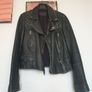 Allsaints Leather Jacket Size Uk 10 Image 4