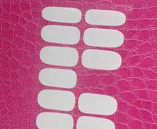 White gelish nails sticker
