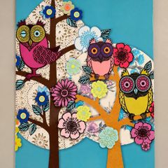 Colourful Owl Wall Art , FREE