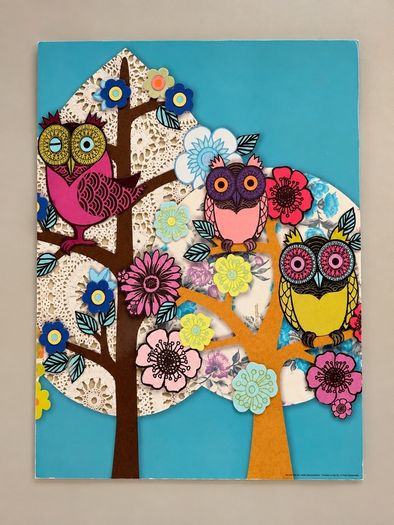 Colourful Owl Wall Art , FREE