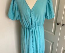 ICHI turquoise dress size 10