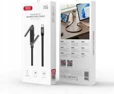 XO Fast Type C Cable Nb-Q311 Pd Usb-C Usb-C 1.5M 240W Black - Flat With Stand