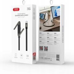 XO Fast Type C Cable Nb-Q311 Pd Usb-C Usb-C 1.5M 240W Black - Flat With Stand