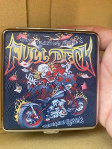 Black clown and deck cards tobacco case