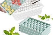 Sphere Ice Cube Tray with Lid and Bin Ice Ball Molds for Freezer 99pcs Ice Making Mold with Ice Container and Tong