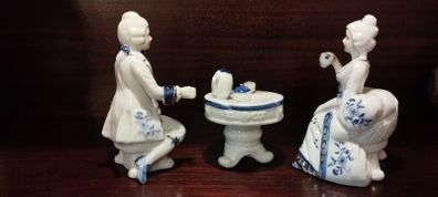 Vintage Porcelain afternoon tea figurines set