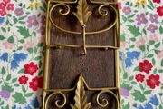Oak and Brass Letter Rack