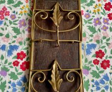 Oak and Brass Letter Rack