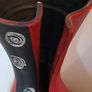 Beautiful Massive Tall Red/Black Vase Image 7