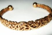 Vintage Hallmarked 9ct Filigree Bangle