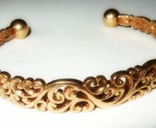 Vintage Hallmarked 9ct Filigree Bangle