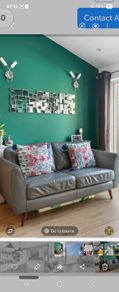 Couch DFS leather Grey 2 seater