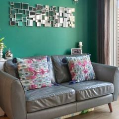 Couch DFS leather Grey 2 seater