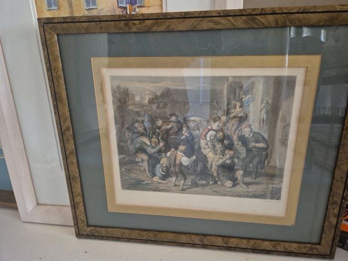 Antique Coloured Engraving