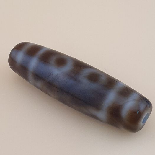 Vintage 5 Eyes Himalayan Tibetan Agate Dzi Bead Amulet