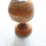 Wood turned toadstool ornament, Yew wood ornament, Home decor,Wooden ornament Image 6