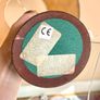 Vintage Turned Wood Lamp with Parchment Shade Image 8