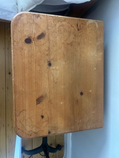 two wooden side tables
