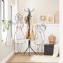 NEW SALE | Metal Coat Rack, Clothes Stand, Hat Handbag Hanger, 182 cm Tall Hall Tree, Black Image 4
