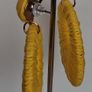 Golden Yellow Raffia Woven Stud Hollow Out Woven Hoop Earrings Image 7