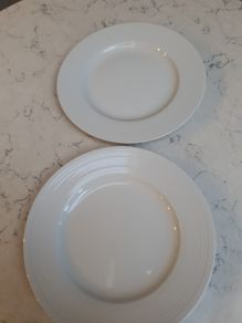 2 White Porcelain Side Plates
