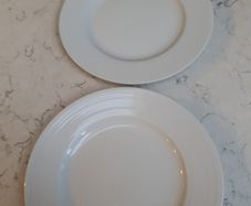 2 White Porcelain Side Plates