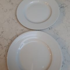 2 White Porcelain Side Plates