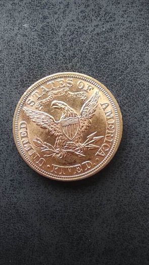 Gold coin 5 Dollars 1893