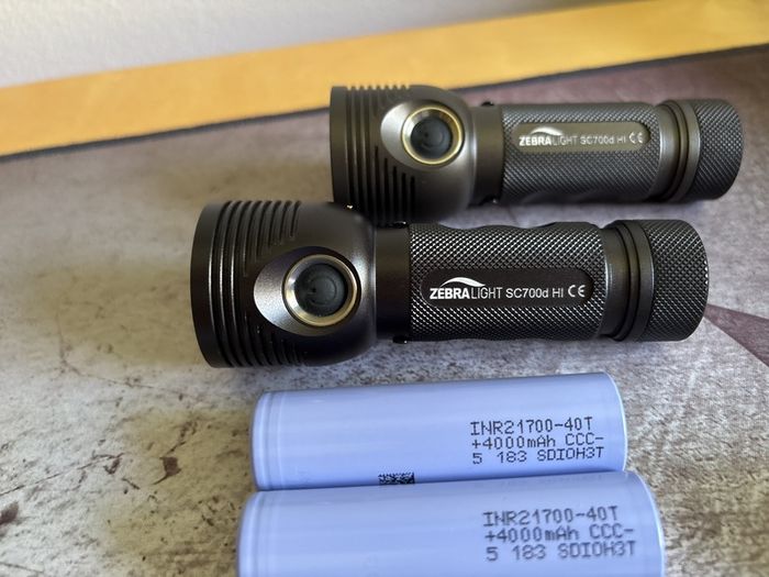 Two Zebralight SC700d Hi Flashlights