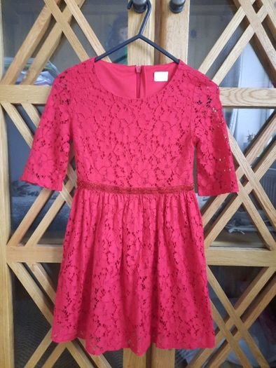 Red dress girls size 7-8 years Christmas