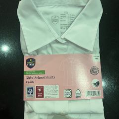 Brand new 2 pack white short sleeve shirt school 11-12