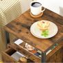 2 Bedside Table, Side Table with Charging Station Image 3