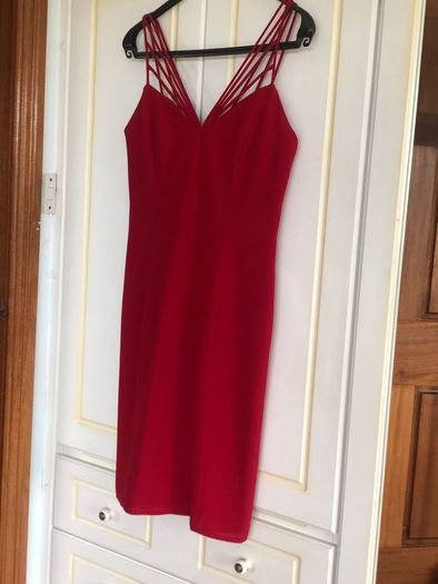 Red Frank Usher Dress Size 12