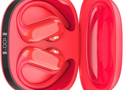 DUSONLAP AI Translator Earbuds, 3-in-1 Real-Time Language Translator, Red