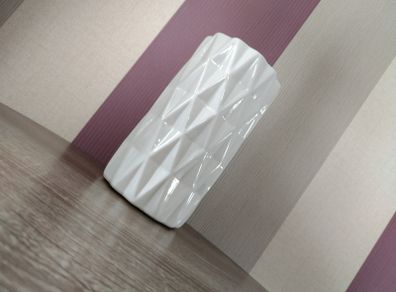 White Geometric Style Vase