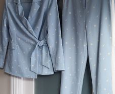 UNIQUE 21 Blue Floral Blazer & Trouser Suit Size 10UK