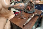 Vintage Hand Carved Wooden Bird