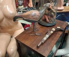 Vintage Hand Carved Wooden Bird