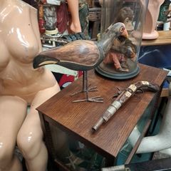Vintage Hand Carved Wooden Bird