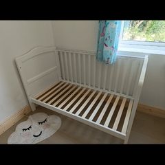 Nested Sorrento White Cotbed