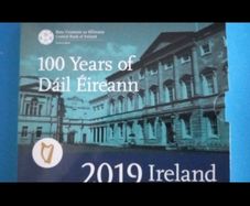 2019 Ireland Official Euro Coin Set BU. 9 Coins.