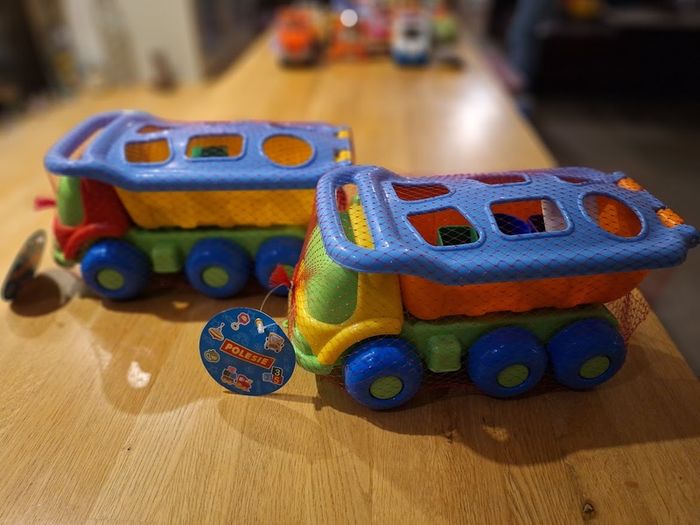 Polesie Multicolour Shape Sorter Trucks X 2, 11 each